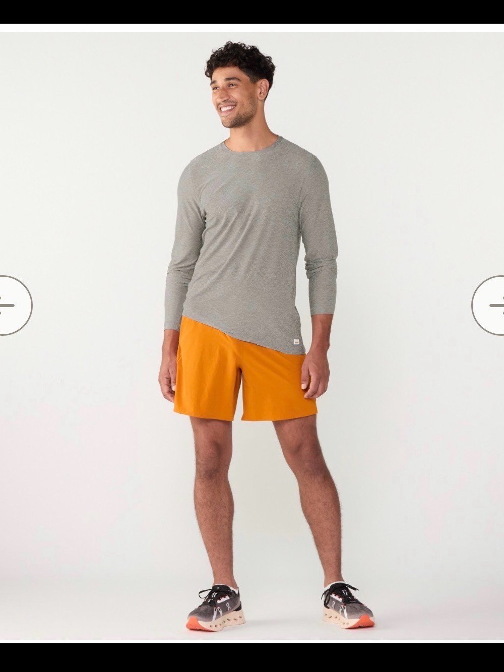 Vuori Mens Long-Sleeve Strato Tech T-Shirt Medium Gray